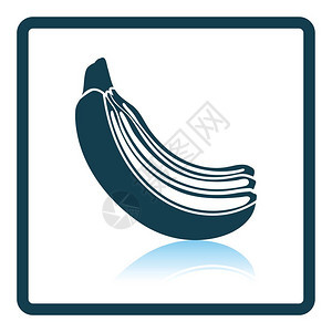 香蕉图标影子反射设计矢量图解图片