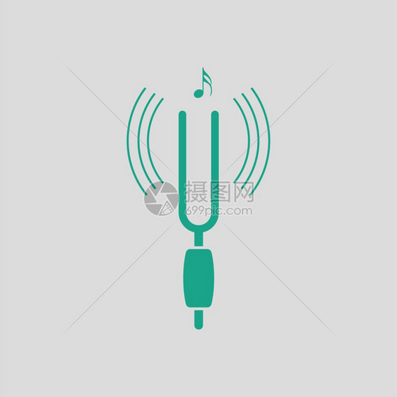 绘图叉标绿色的灰背景矢量插图图片