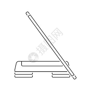 Step版面和杆的图标细线设计矢量插图图片