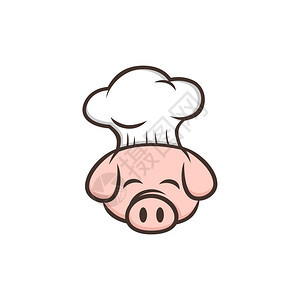 主厨猪肉培根题卡通矢量主厨猪肉培根题卡通图片