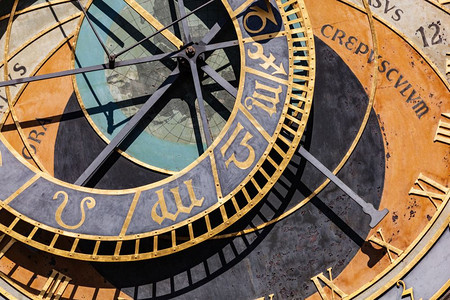 布拉格天文学钟或布拉格奥洛伊在捷克布拉格关闭天文学钟或布拉格奥洛伊在捷克布拉格图片