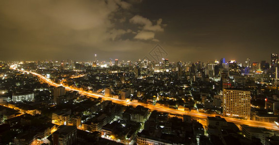 泰国曼谷市夜景背景图片