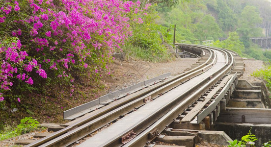 泰国高井河铁路图片