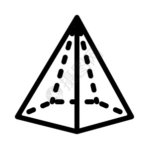 五角光环一等五角锥体插画