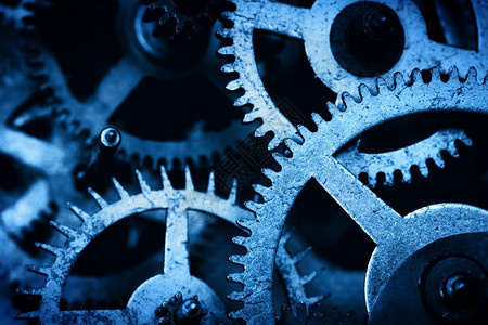 齿轮背景工业概念科学时钟技术蓝色工业科学技术图片