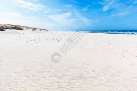 波兰罗的海斯洛廷基公园的夏季沙滩和丘蓝色阳光的天空许多复制间适合背景波兰斯洛廷基公园的夏季沙滩和丘图片