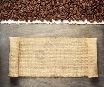 木制背景咖啡豆顶层风景图片