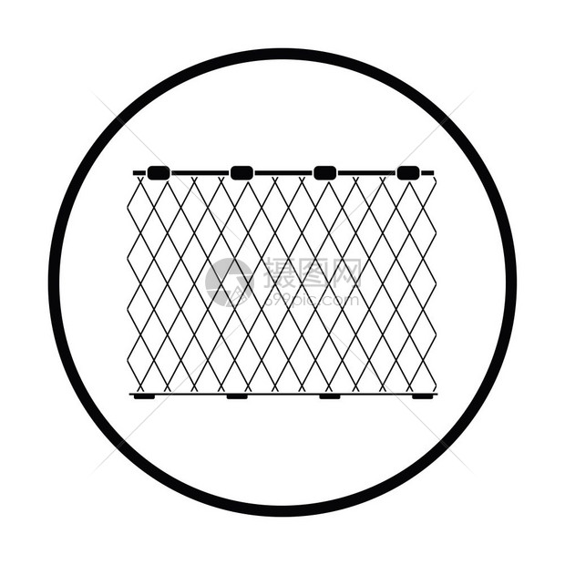 渔捞网图标细圆设计矢量图示