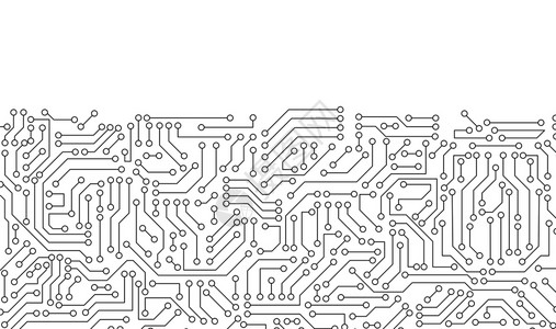 白色电路板图案纹理数字计算机技术概念的高科背景3D抽象图解图片