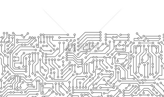 白色电路板图案纹理数字计算机技术概念的高科背景3D抽象图解图片