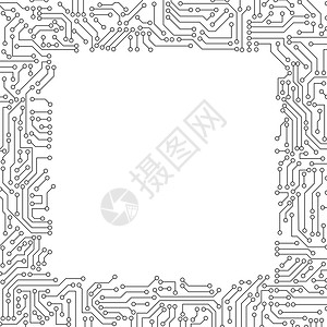 白色电路板图案纹理数字计算机技术概念的高科背景3D抽象图解图片