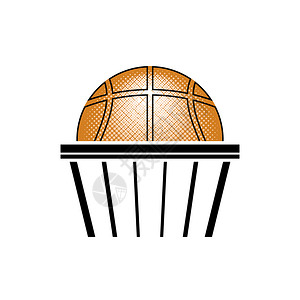 篮球图标蓝形多边背景下孤立的篮球橙图标体育设备计元素篮球橙图标背景