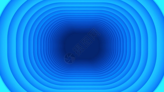 未来空隧道结构内地蓝背景设计Scifi数字技术概念3D抽象图示图片
