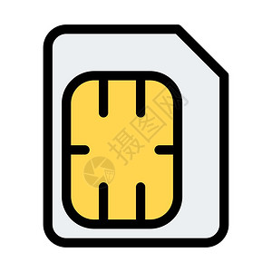 电话sim卡插画_电话sim卡卡通_电话sim卡插图_手绘_板绘_摄图网