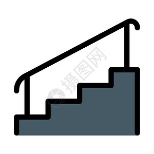 室内楼梯插画