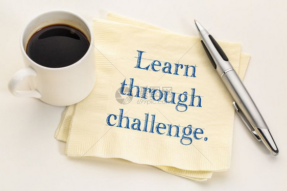 透过挑战咨询学习手写在餐巾纸上加一杯咖啡图片