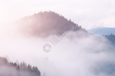山雾自然构成图片