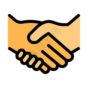 握手合作共赢信任插画