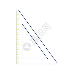 三角形图标细线设计矢量插图图片