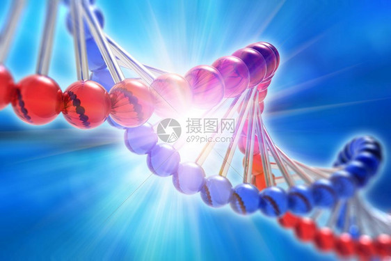 创新的抽象DNA基因研究遗传科学医技术分析概念3D提供DNA分子结构和研究数据网络空间的图解图片