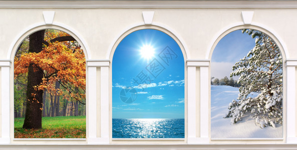 季节之窗设计要素图片