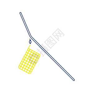 渔场支线网图标细设计矢量插图图片