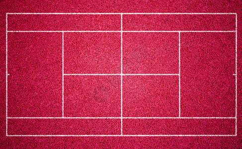 红色网球法院顶部视图图片