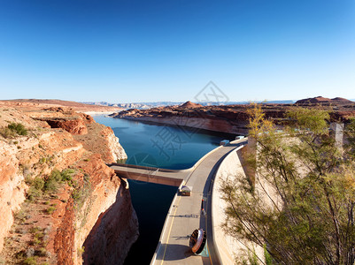 GlenCanyon水坝在科罗拉多河用水电发图片