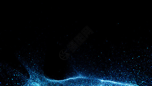 粉蓝色数字据和网络连接技术概念中的蓝落粉闪光板彩蛋白黑色背景爆炸3d抽象插图背景