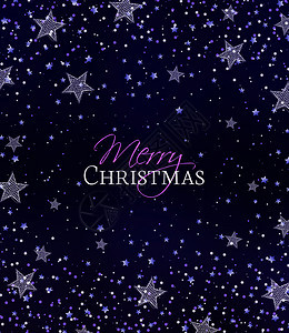 圣诞节背景的矢量插图圣诞卡和雪花快乐蓝色背景的雪衣装饰带花的圣诞节背景图片
