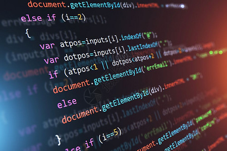 数字互联创意抽象的PHP网络设计互联编程HTML语言和数字计算机技术商业概念3D在屏幕监测中以选择焦点效果展示软件源码的宏观点背景