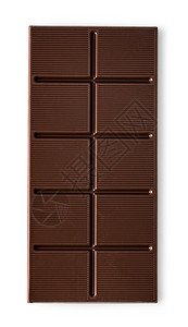 白色背景上孤立的巧克力图片