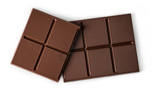 白色背景上孤立的巧克力图片