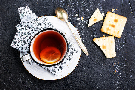 来杯茶加饼干图片