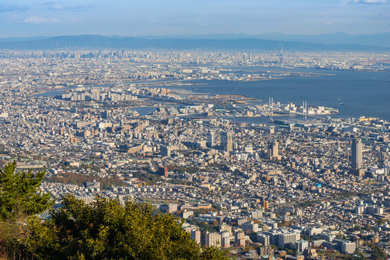 观赏来自玛雅山的关西地区几个日本城市图片