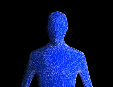 人工智能高科技数字计算机术概念3D抽象插图图片