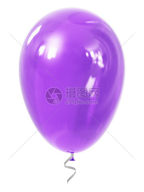 具有创意的抽象节日庆祝概念3D将紫或光亮透明可充气橡胶球或白底孤立的标为紫色或光亮透明可充气的橡胶球或图片