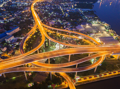 泰国曼谷市环形高速公路空中景观图片