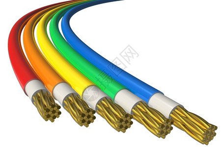 电线短路彩色电源缆背景