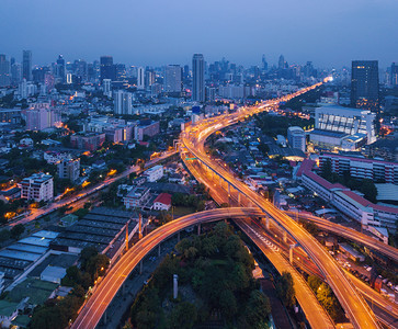 在泰国曼谷高速公路空中视图图片