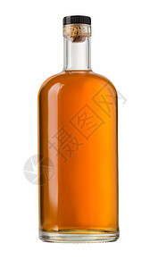 全威士忌瓶白背景上孤立的威士忌瓶图片