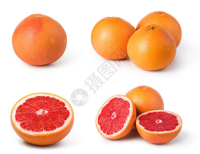 葡萄果柑橘水在白色背景上被孤立图片