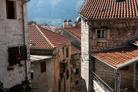 古老的科托尔城地中海风格的世纪建筑和地标黑山图片