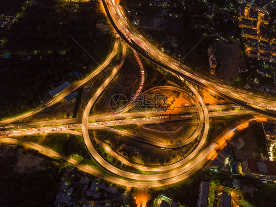 曼谷高速公路空中夜景图片