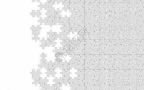 Jigsaw拼图在白背景战略和解决方案业务概念中分离的图案纹理3d抽象插图图片
