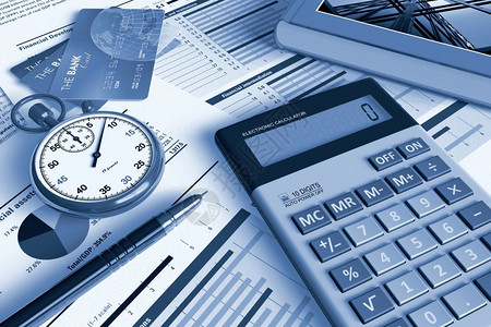 会计蓝色背景
