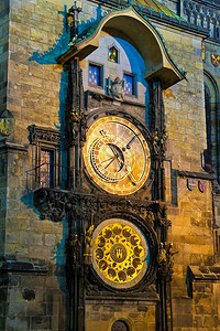 捷克布拉格的天文钟图片
