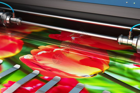 3D表示在印刷或厂机大格式彩色绘图仪上打印片横幅的插图片
