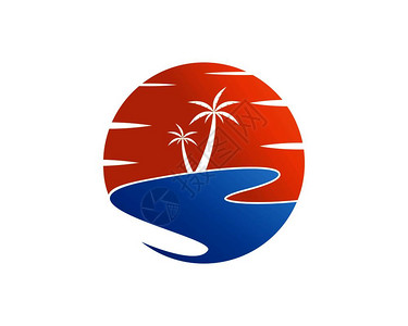 日落矢量图标logo模板图片素材