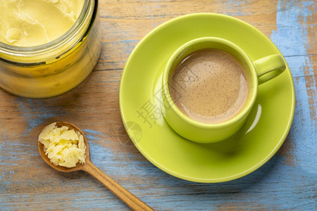 新鲜脂肪咖啡茶杯加热奶油清纯黄以食物为主的饮概念图片